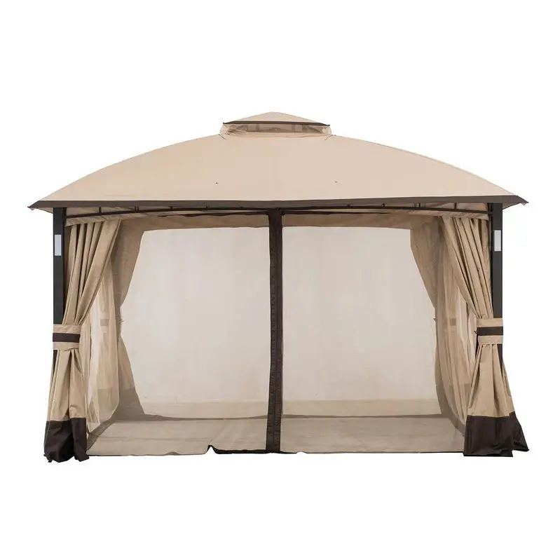 Moorehead Steel Patio Gazebo – 12 ft. Wide x 10 ft. Deep, Rust-Resistant Powder-Coated Frame