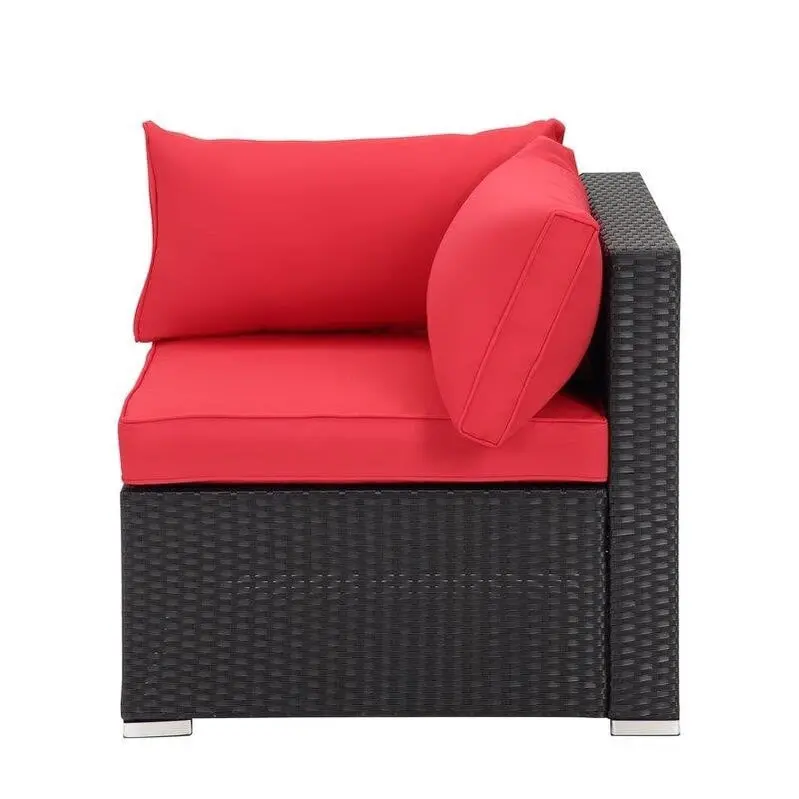 Moshannon 6-Piece Outdoor Wicker Seating Set – All-Weather Rattan Furniture with Cushioned Seats