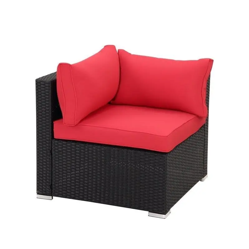 Moshannon 6-Piece Outdoor Wicker Seating Set – All-Weather Rattan Furniture with Cushioned Seats