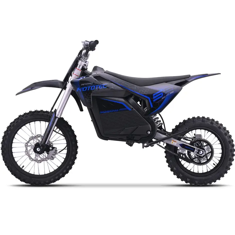 MotoTec 72V Pro Electric Dirt Bike – 5000W Lithium-Powered Off-Road Motorbike (Blue)