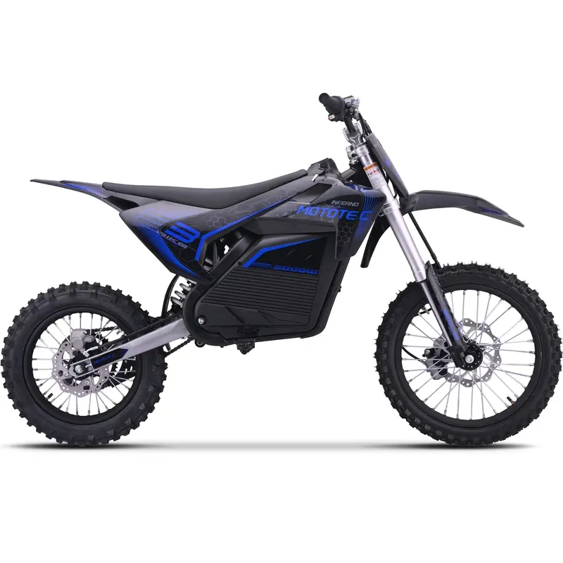 MotoTec 72V Pro Electric Dirt Bike – 5000W Lithium-Powered Off-Road Motorbike (Blue)