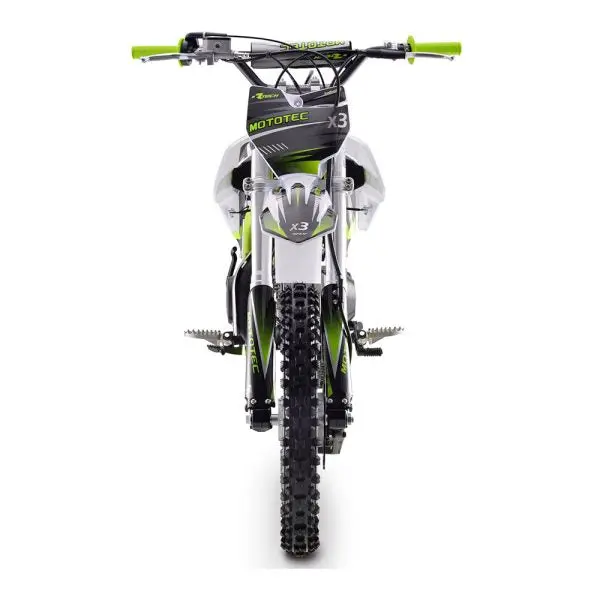 MOTOTEC X3 Gas-Powered Dirt Bike – 125cc 4-Stroke Engine, Green Frame, Youth/Entry-Level Off-Roader 95731462