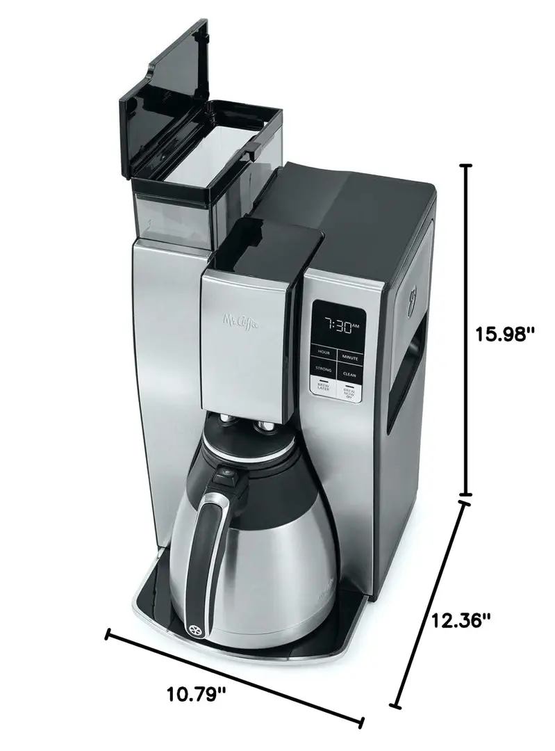 Mr. Coffee 10-Cup Programmable Thermal Carafe Coffee Maker – Insulated Stainless Steel Pot