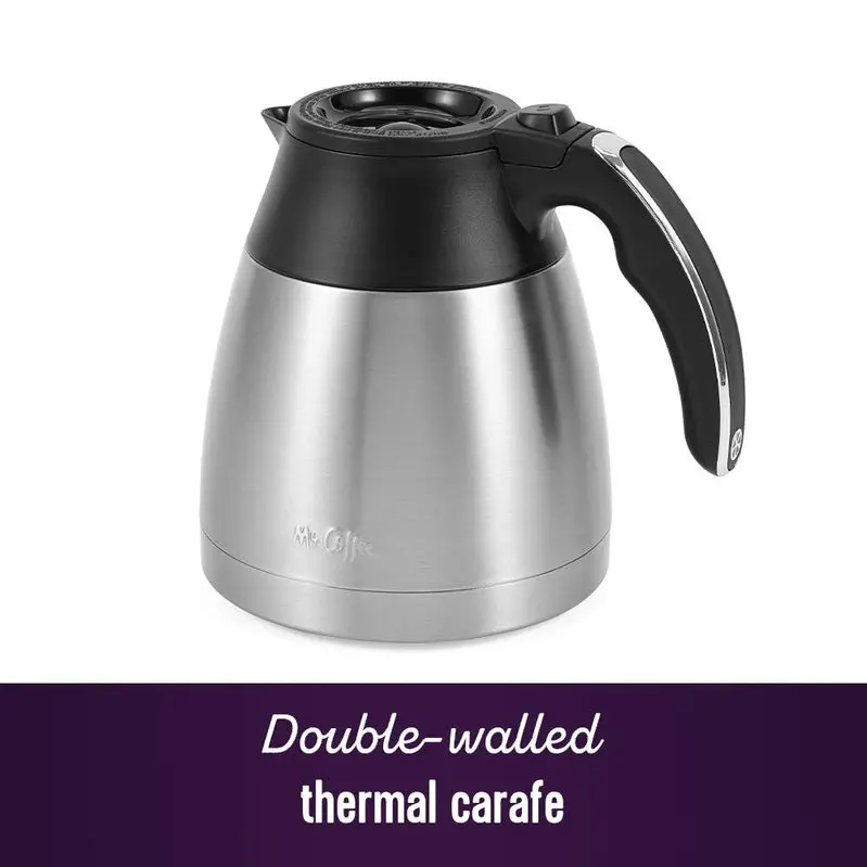 Mr. Coffee 10-Cup Programmable Thermal Carafe Coffee Maker – Insulated Stainless Steel Pot