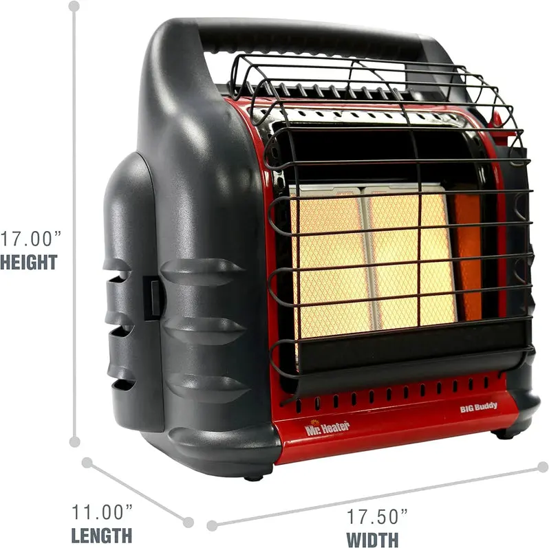 Mr. Heater Big Buddy 18,000 BTU Portable Propane Heater – Indoor-Safe, Dual Fuel Option
