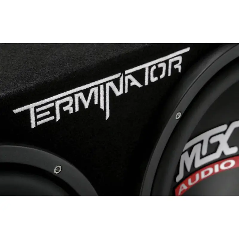 MTX TNE212D 12-Inch Subwoofer Pair with Matching Monoblock Amplifier Duo and Complete Wiring Kit