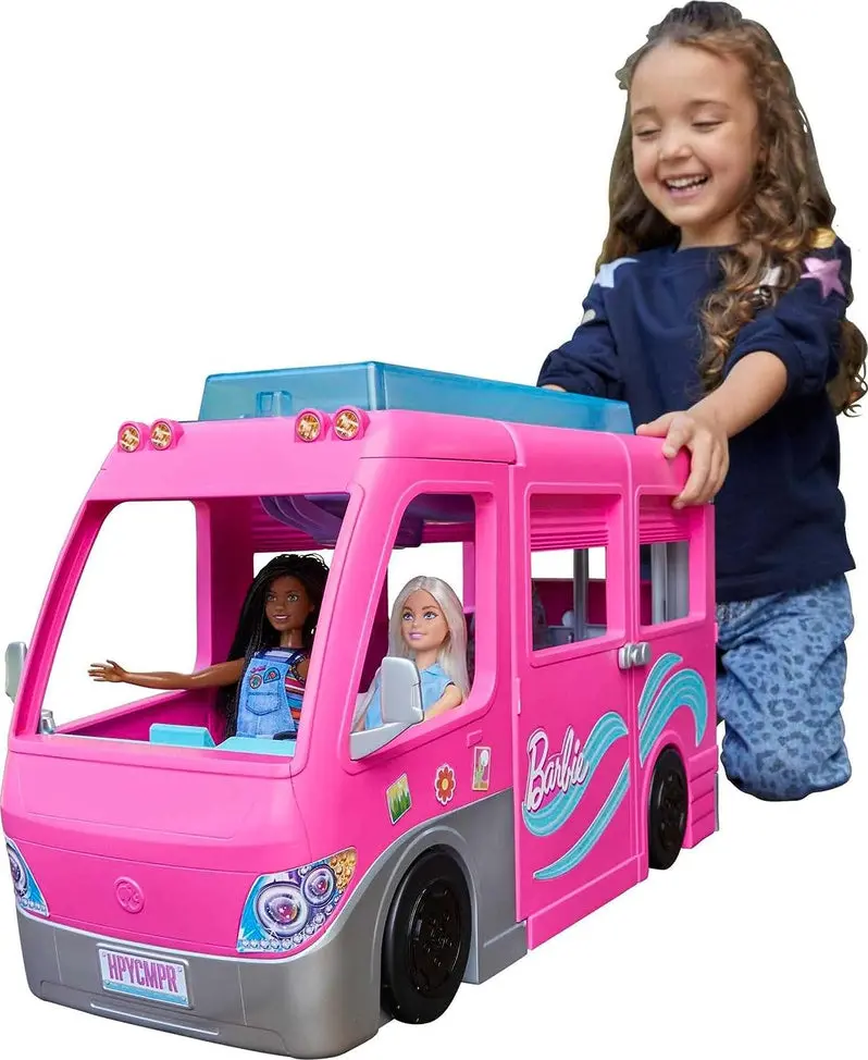 Multi-Feature Playset with Toy Vehicles, Slide, Pool, and Furniture