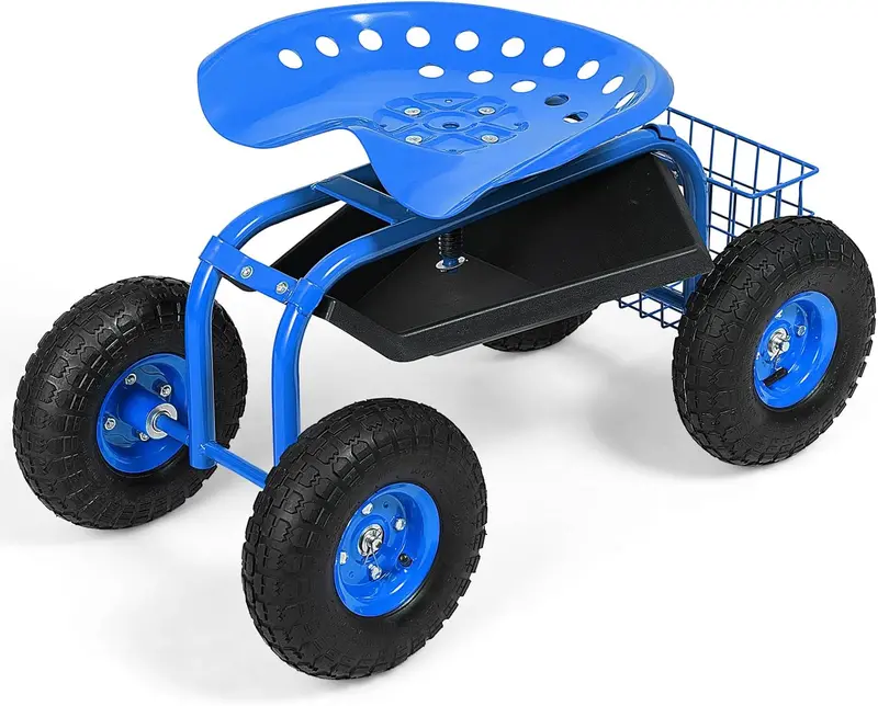 Multi-Function Garden Wagon – Rolling Work Seat & Planting Scooter for Yard Tasks