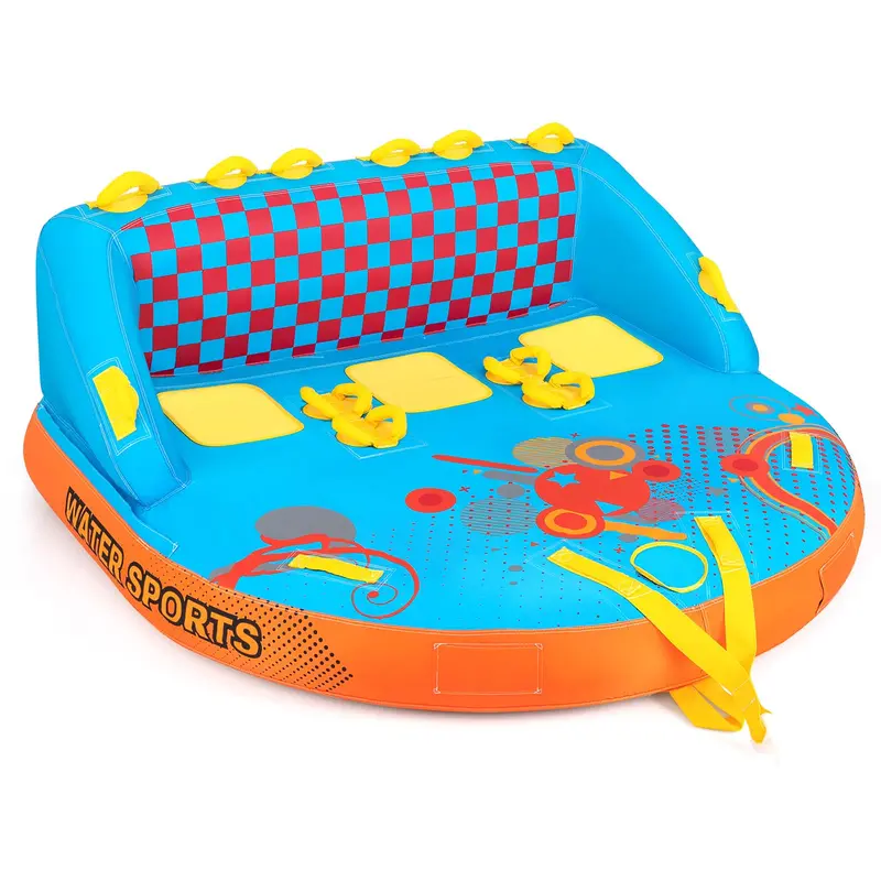 Multi-Rider Inflatable Towable Tube – Durable Water Sport Pull Toy for 1–3 People
