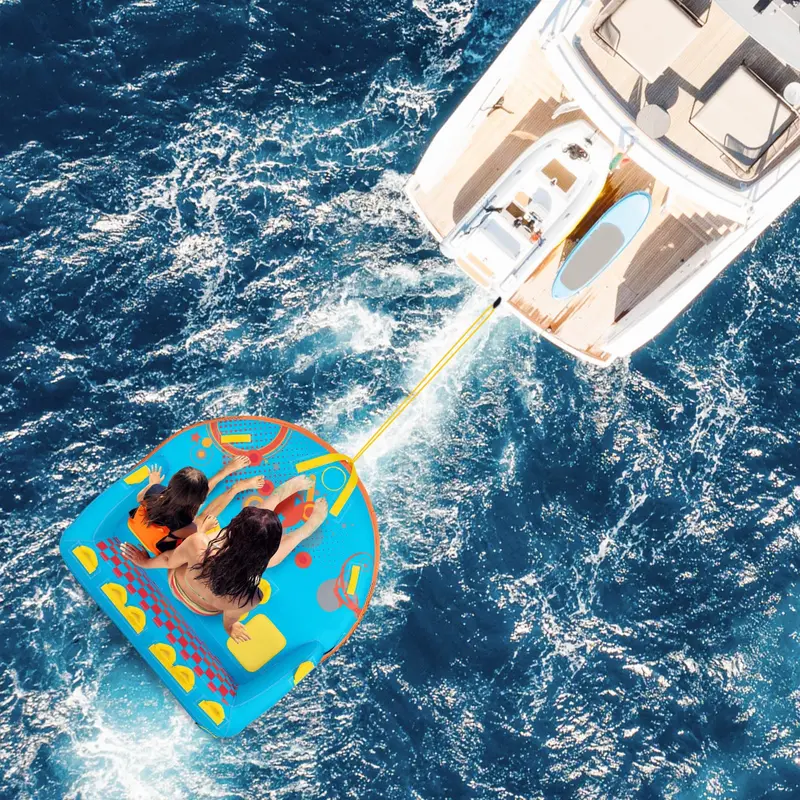 Multi-Rider Inflatable Towable Tube – Durable Water Sport Pull Toy for 1–3 People
