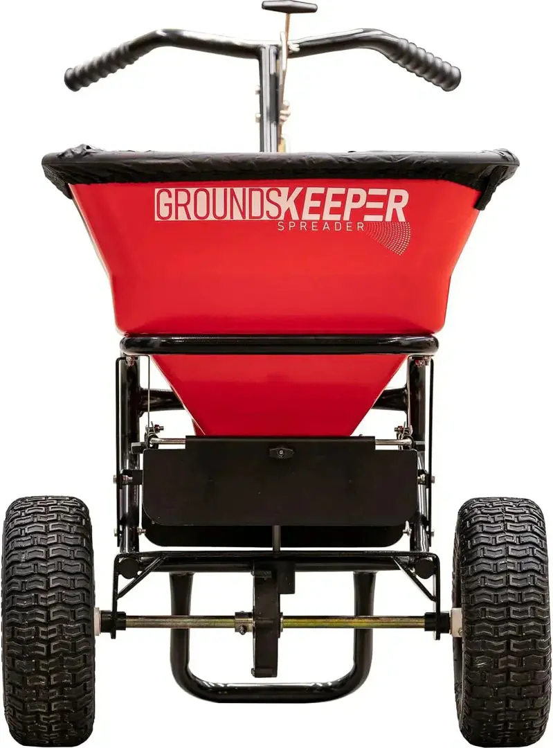 Multi-Use Walk-Behind Push Spreader – 100-Pound Capacity for Grass Seed, Ice Melt, Fertilizer, and Lawn Treatments