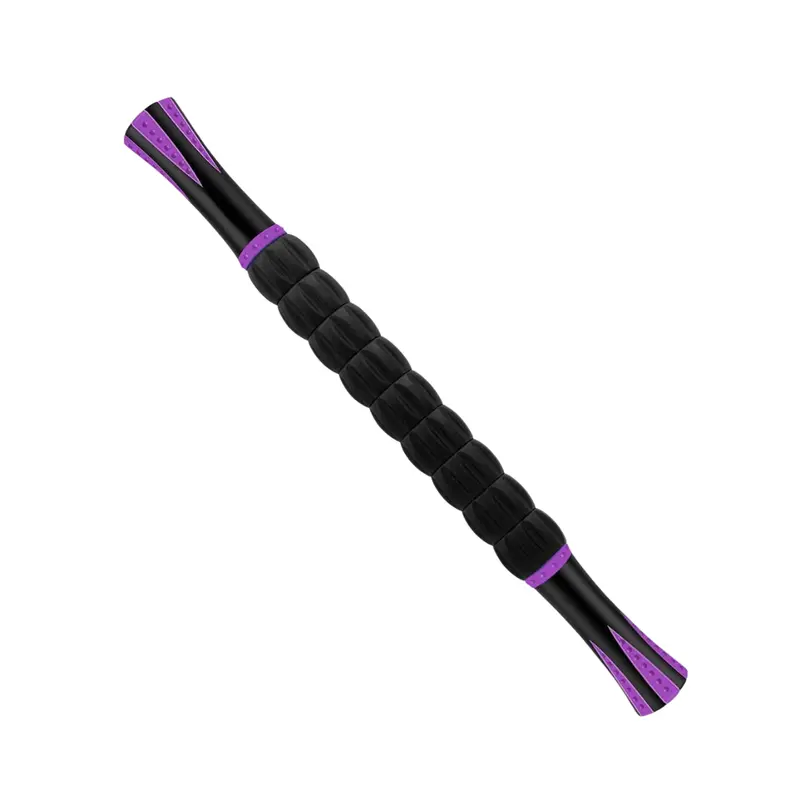 Muscle Recovery Roller Stick with Nine Independent Rotating Rollers & Ergonomic Textured Handles