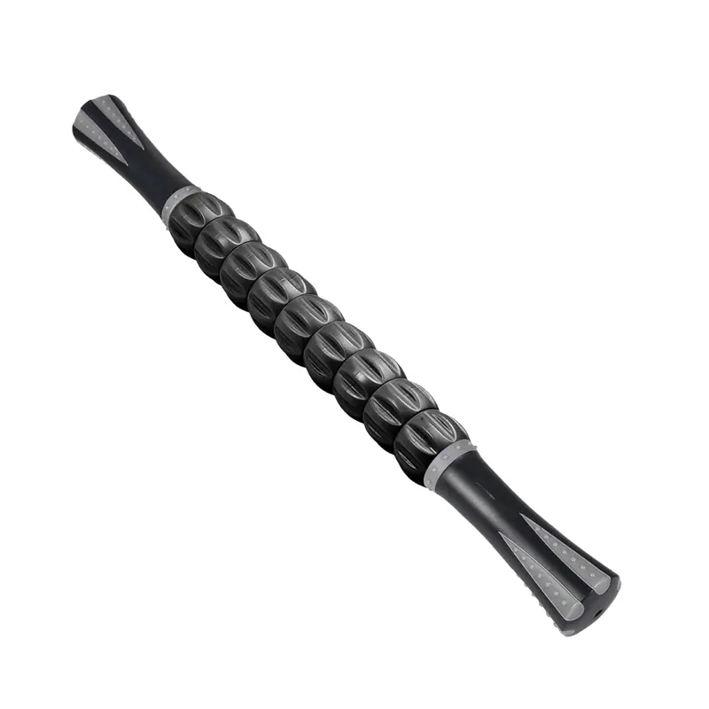 Muscle Recovery Roller Stick with Nine Independent Rotating Rollers & Ergonomic Textured Handles