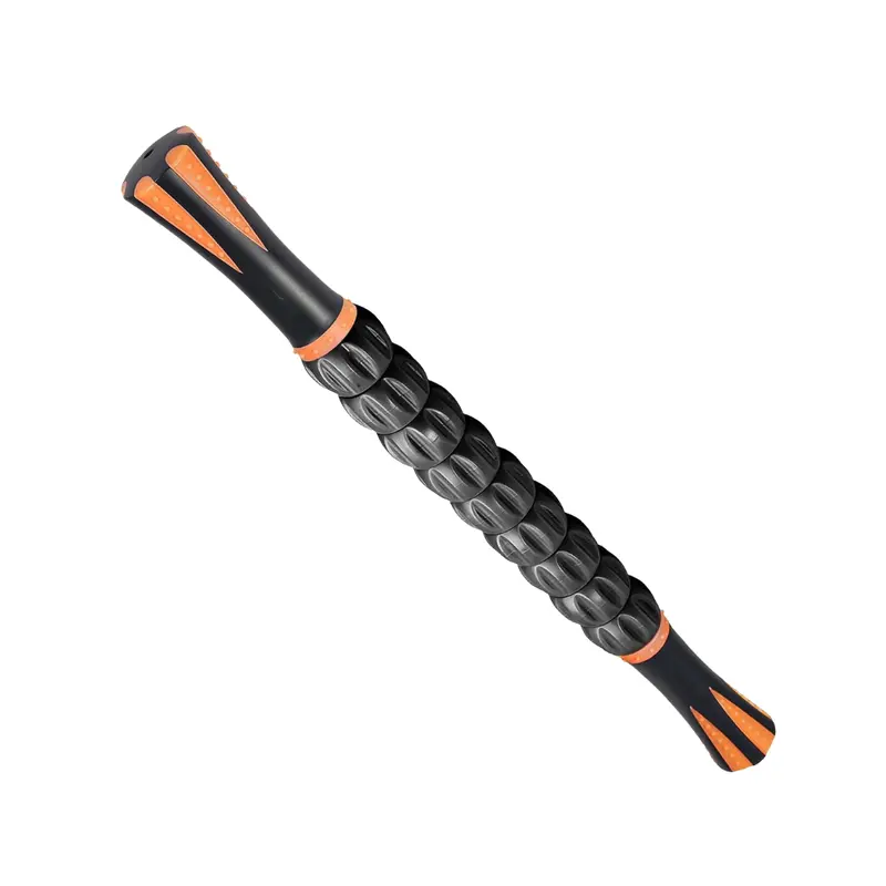 Muscle Recovery Roller Stick with Nine Independent Rotating Rollers & Ergonomic Textured Handles