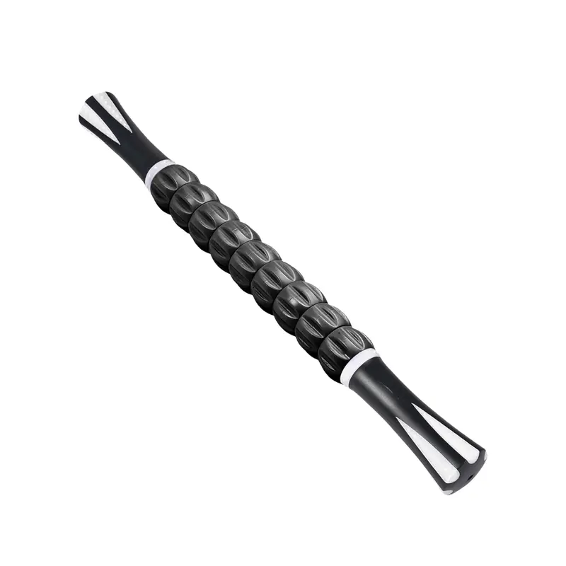 Muscle Recovery Roller Stick with Nine Independent Rotating Rollers & Ergonomic Textured Handles