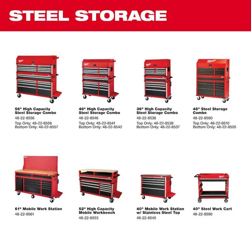 MW 46-Inch 18-Drawer Heavy-Duty Tool Chest and Cabinet Combo – Model 48-22-8546