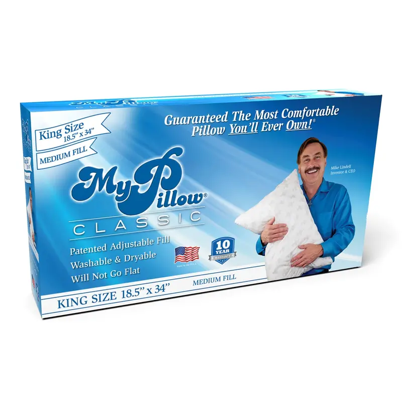 MyPillow Classic King-Size Medium-Fill Bed Pillow – As Seen on TV