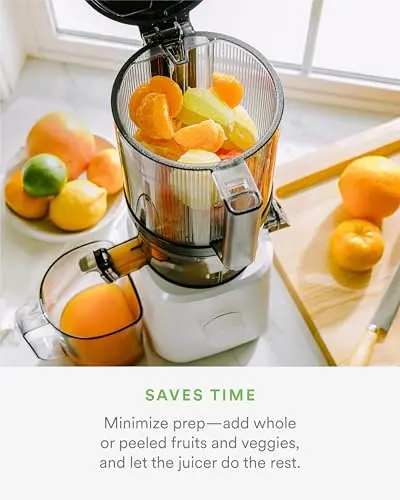 Nama J2 Cold-Press Juicer – Self-Feeding, Wide-Mouth Hopper, Low-Speed Masticating Design for Maximum Yield & Minimal Pulp
