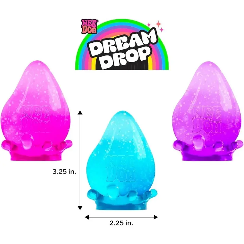 NeeDoh Dream Drop – Smooth-Squeeze Sensory Balls (3-Pack)
