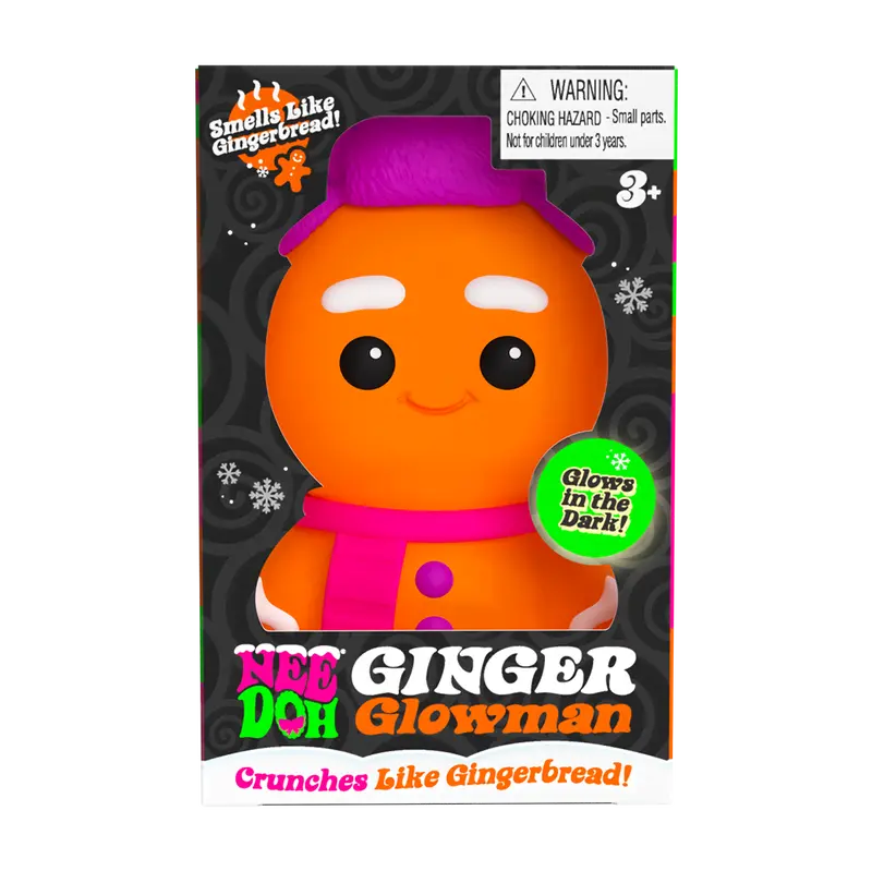 NeeDoh Ginger Glowman – Glow-in-the-Dark Squish Toy