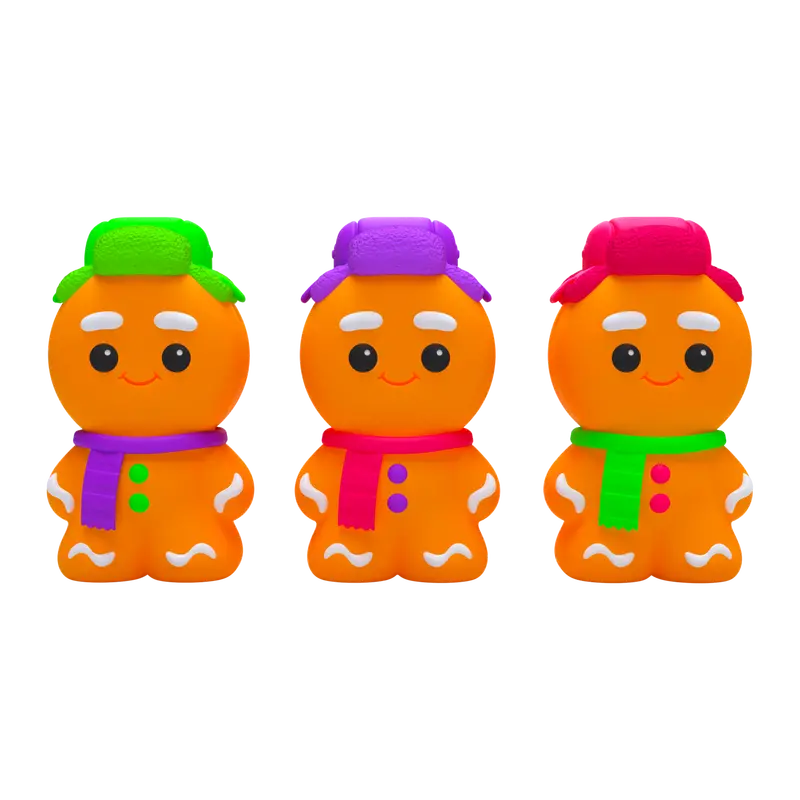 NeeDoh Ginger Glowman – Glow-in-the-Dark Squish Toy 2
