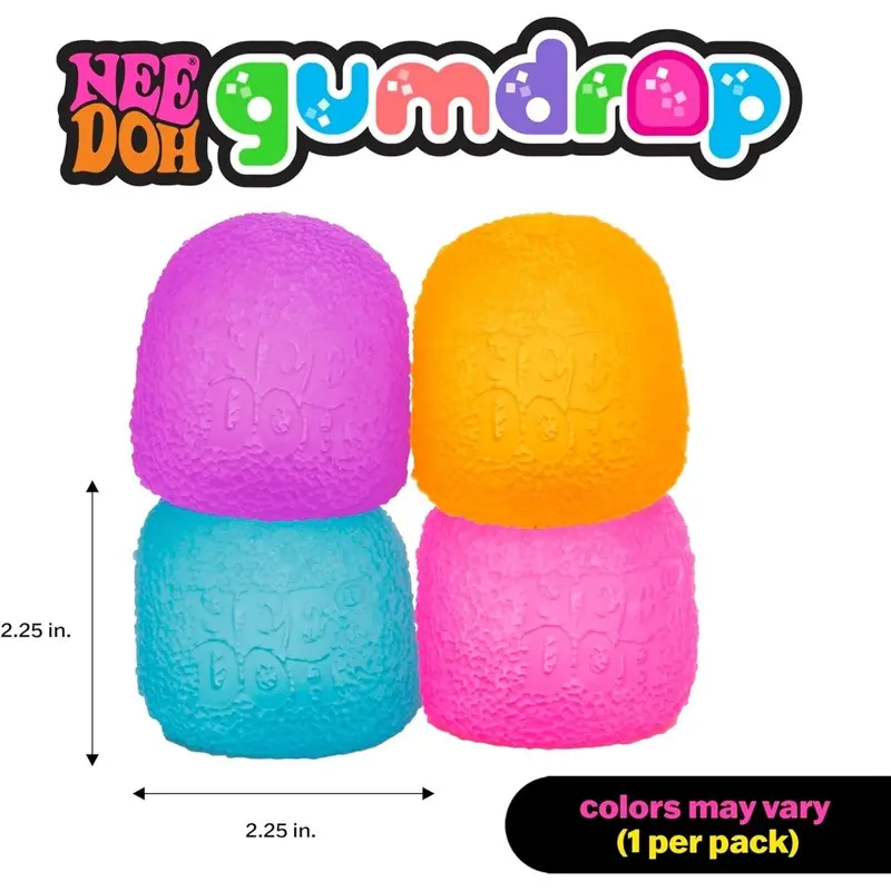 NeeDoh Gumdrop – Textured Sensory Squeeze Toy (2.5 Inches)