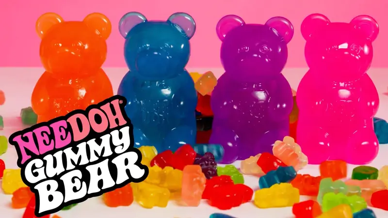 NeeDoh Gummy Bear – Chewy-Feel Sensory Squeeze Toy 2