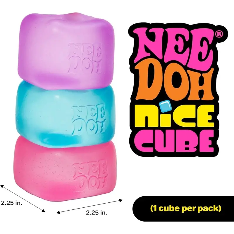 NeeDoh Nice Cube – 2.25-Inch Solid Squish Toy