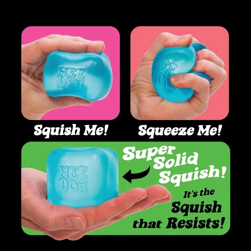 NeeDoh Nice Cube – Pink Solid Squish Toy