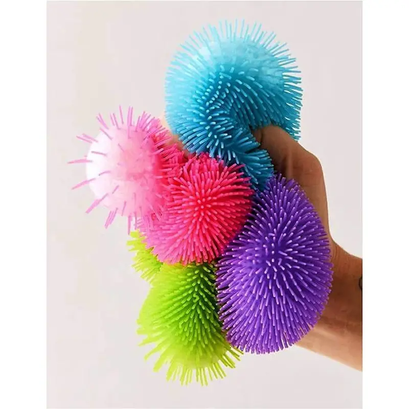 NeeDoh Shaggy Ball – Neon Squishy Sensory Set (3-Pack)