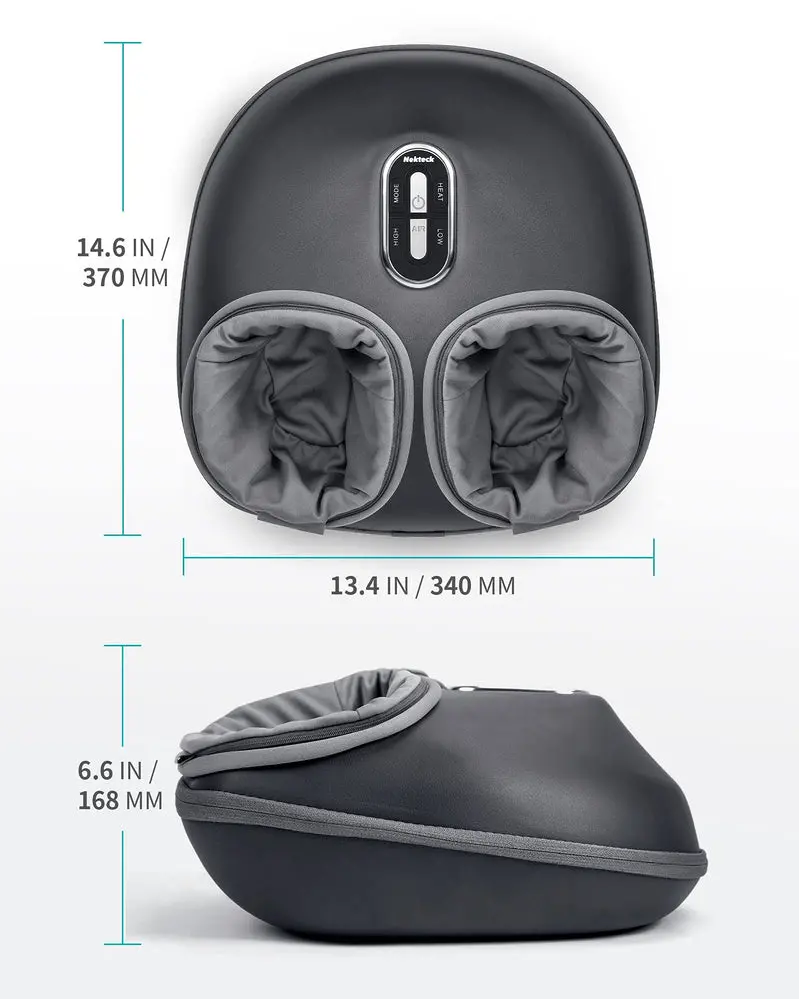 Nekteck Shiatsu Foot Massager – Deep-Kneading Therapy with Soothing Heat Function