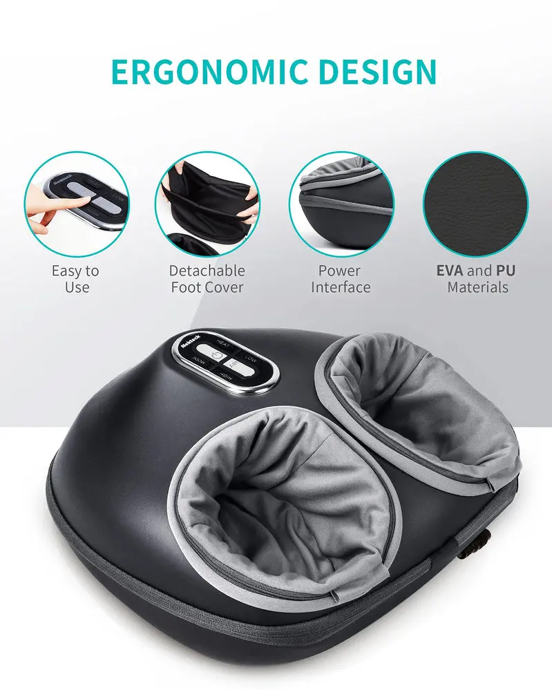 Nekteck Shiatsu Foot Massager – Deep-Kneading Therapy with Soothing Heat Function