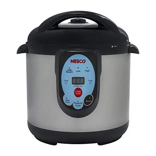 NESCO NPC-9 Smart Pressure Canner & Cooker – 9.5-Quart Stainless Steel Unit with Digital Controls