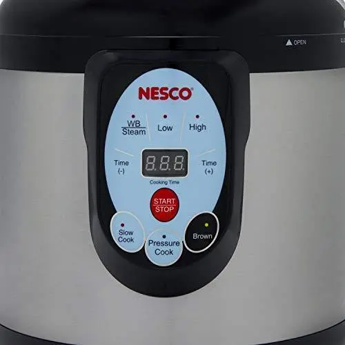 NESCO NPC-9 Smart Pressure Canner & Cooker – 9.5-Quart Stainless Steel Unit with Digital Controls