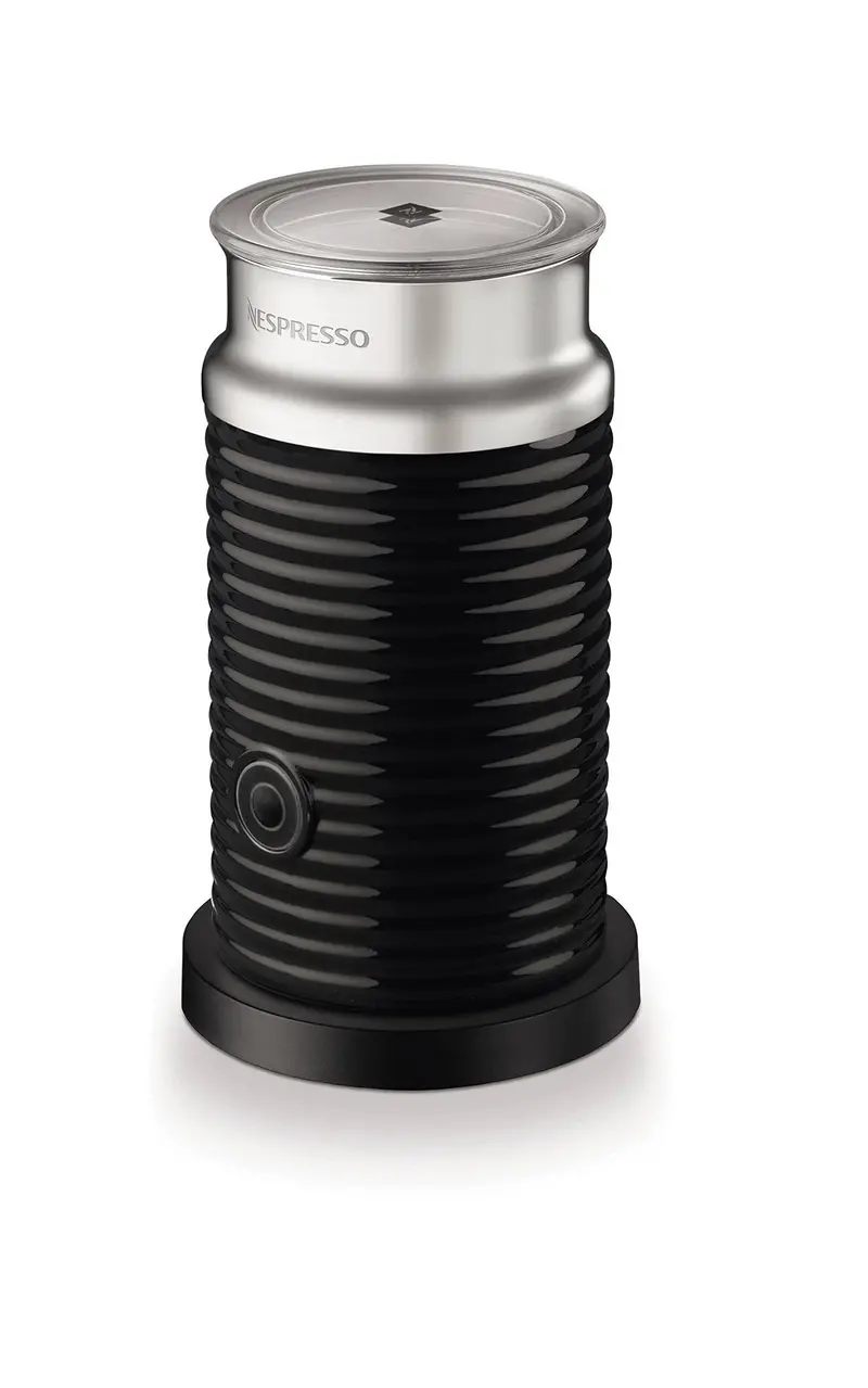 Nespresso Aeroccino 3 Milk Frother – Sleek Black Stainless Steel Design