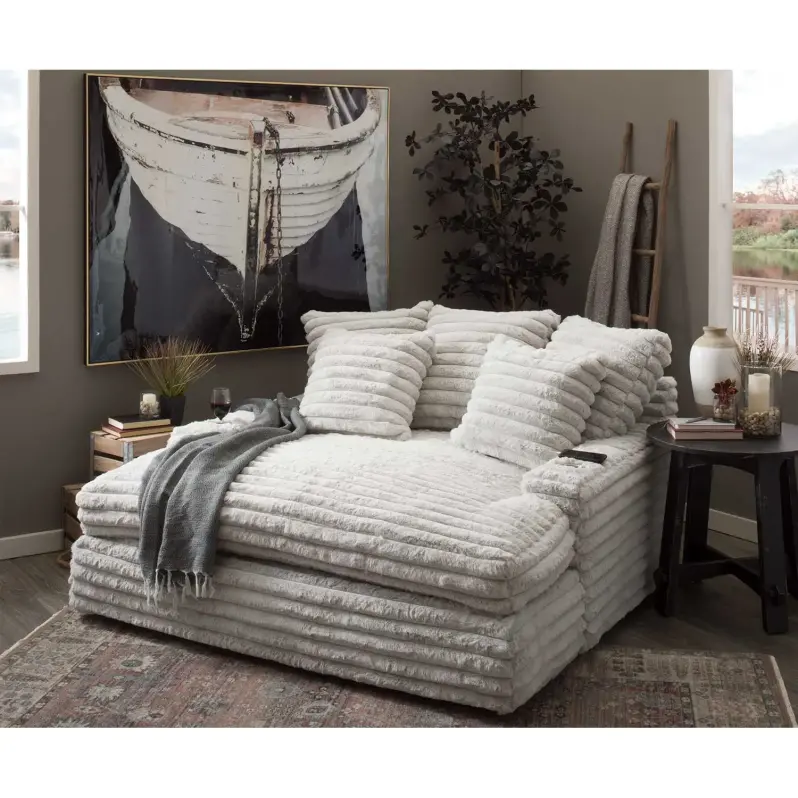 Nestle Chaise Lounge – Reclining Design with Dual Cup Holders and USB Charging Ports