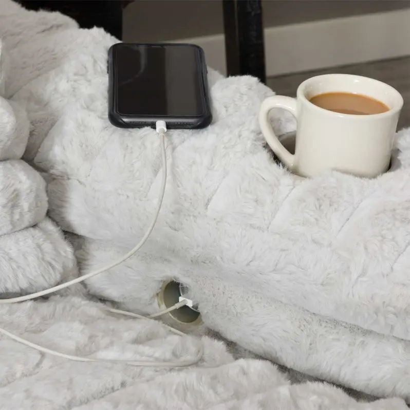 Nestle Chaise Lounge – Reclining Design with Dual Cup Holders and USB Charging Ports