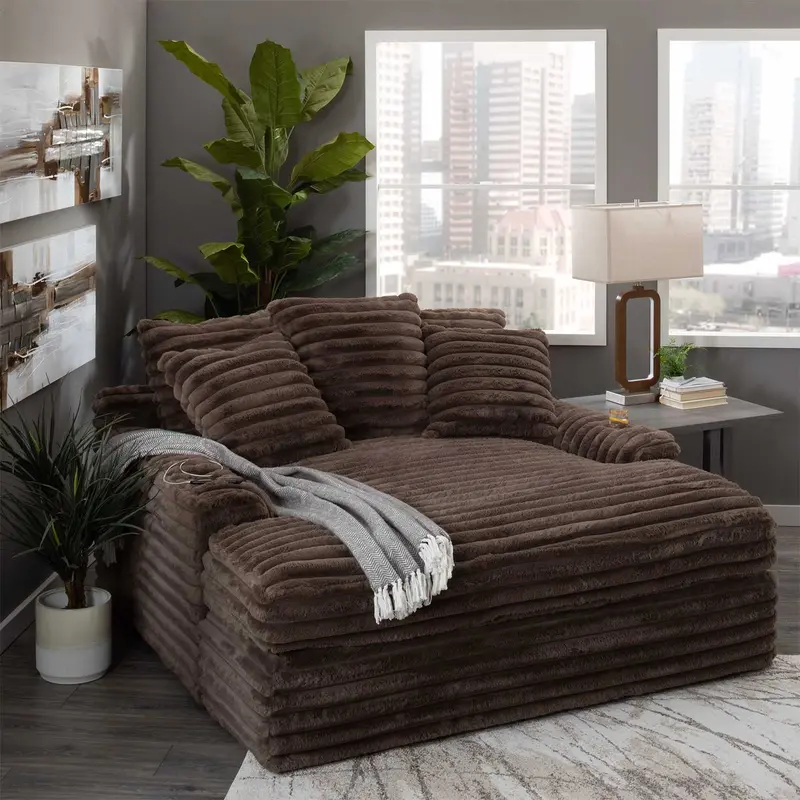 Nestle Chaise Lounge – Reclining Design with Dual Cup Holders and USB Charging Ports