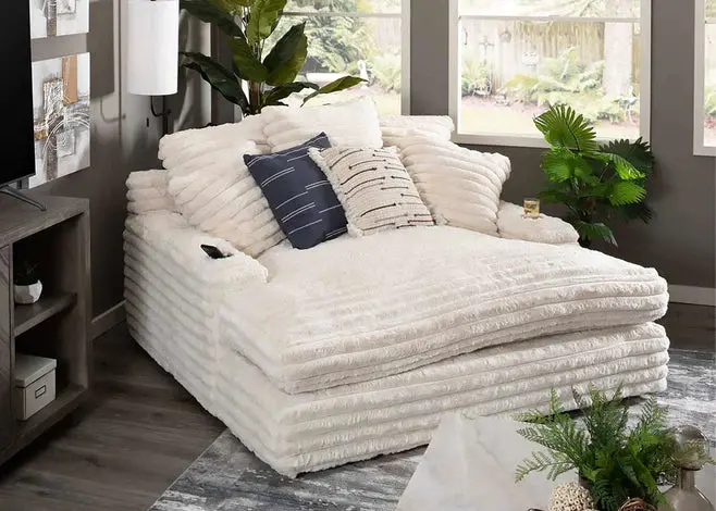 Nestle Chaise Lounge – Reclining Design with Dual Cup Holders and USB Charging Ports
