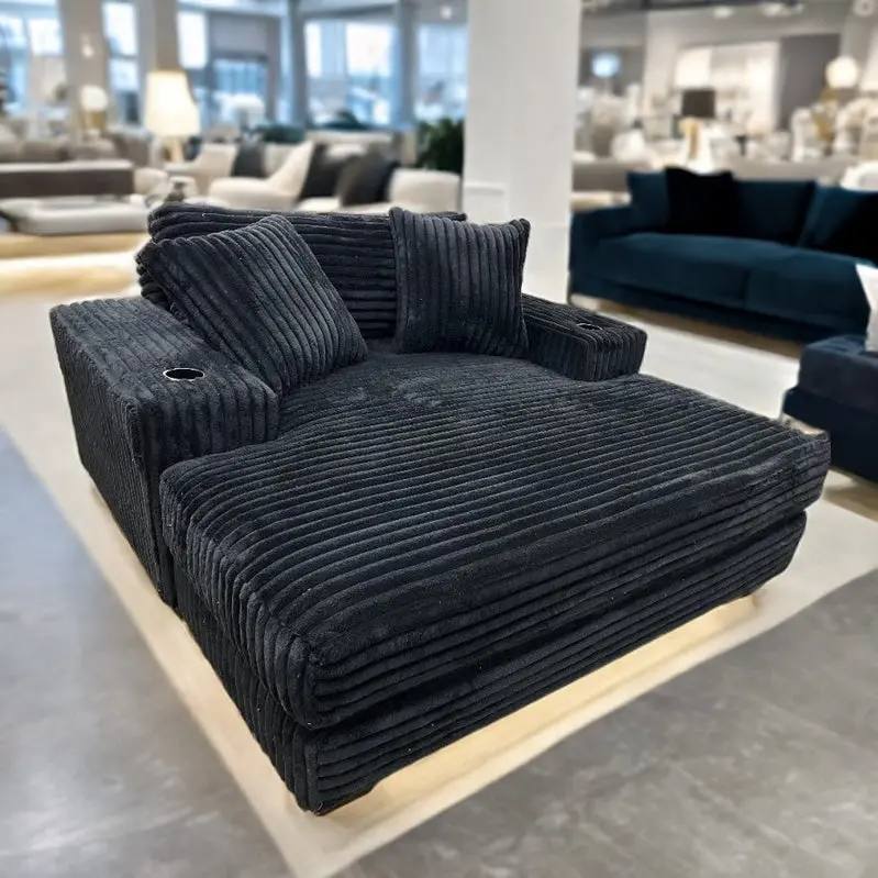 Nestle Power-Recline Lounge Chair – Built-in Dual Drink Holders and Dual USB Charging Stations