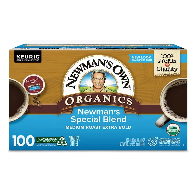 Newman’s Own Organics Special Blend K-Cup Pods – 100 Count, Fair Trade Certified Coffee