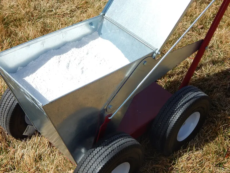 Newstripe NewLiner HD Dry Line Marker – 50 lb Galvanized Steel Field Marking Tool for Baseball, Track & Events (2" or 4" Lines)