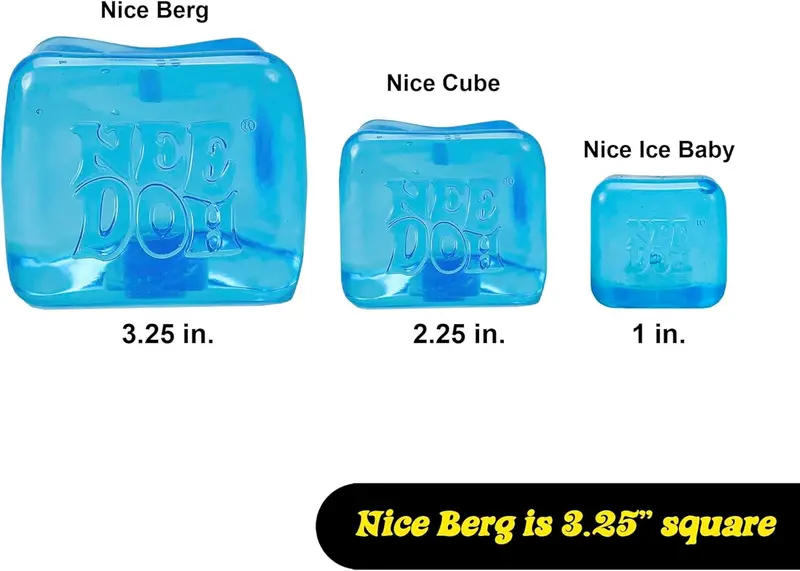 Nice Berg Square Sensory Toy in Blue – Calming Tactile Tool for Children Ages 3+
