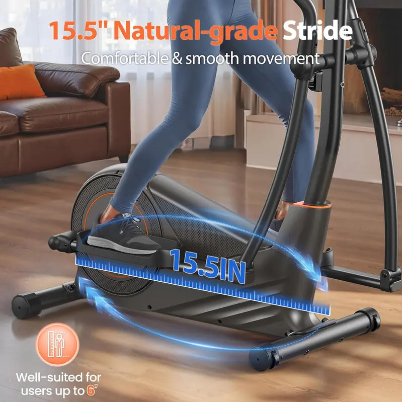 Niceday Elliptical Trainer – 20-Inch Stride, 16 Resistance Levels, 500-Pound User Capacity