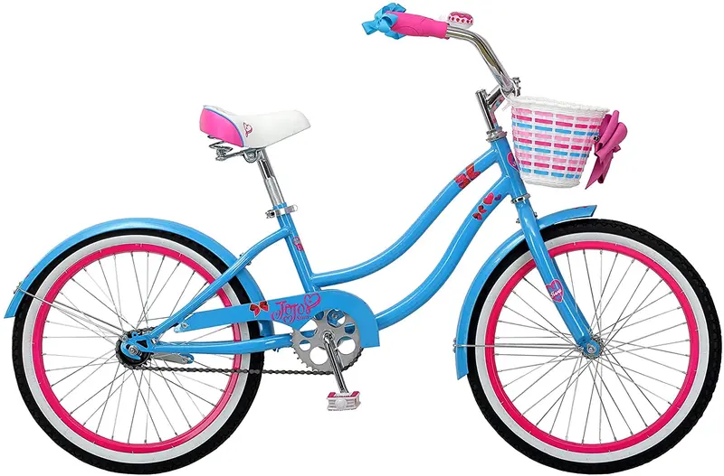Nickelodeon JoJo Siwa Girls’ Cruiser Bike – 20-Inch Light Blue & Pink Youth Bicycle