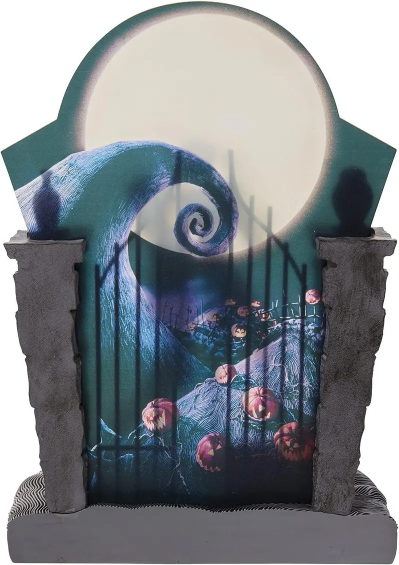 Nightmare Before Christmas Light-Up Sculpture: Jack and Sally Dancing – 9-Inch Decorative Statue