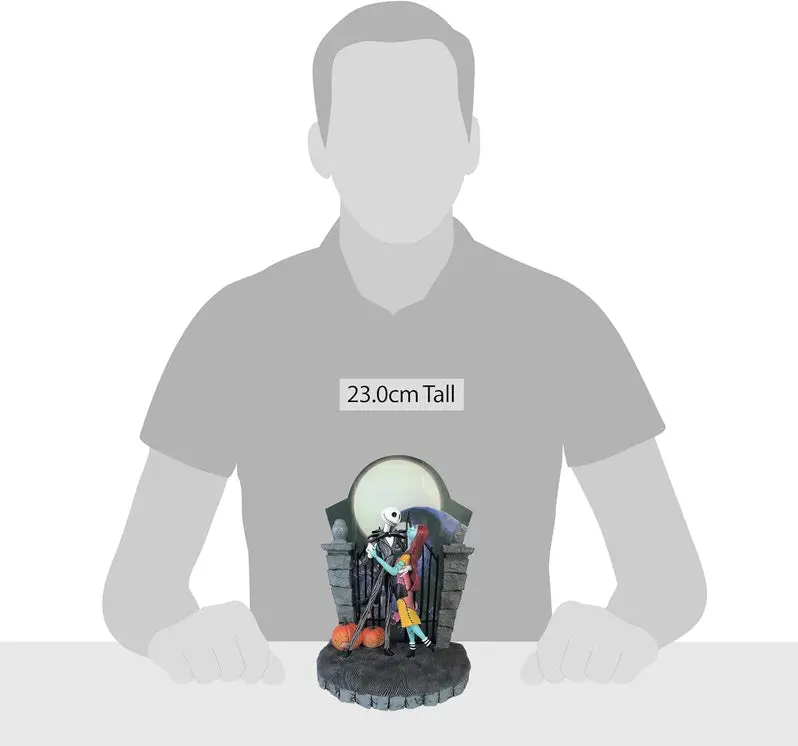 Nightmare Before Christmas Light-Up Sculpture: Jack and Sally Dancing – 9-Inch Decorative Statue