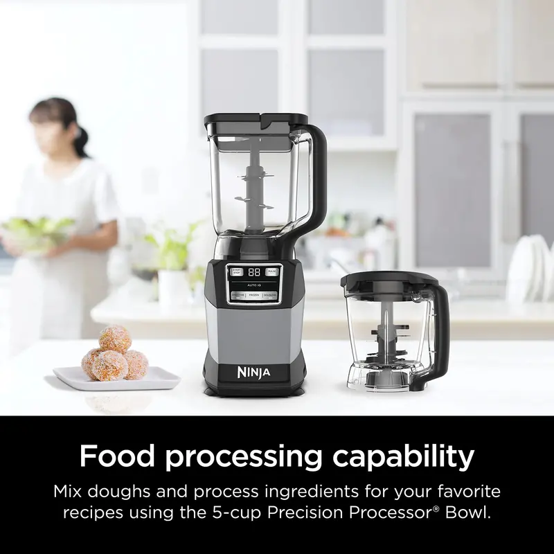 Ninja 1200W Compact Kitchen System – Multi-Function Food Processor, Blender & More