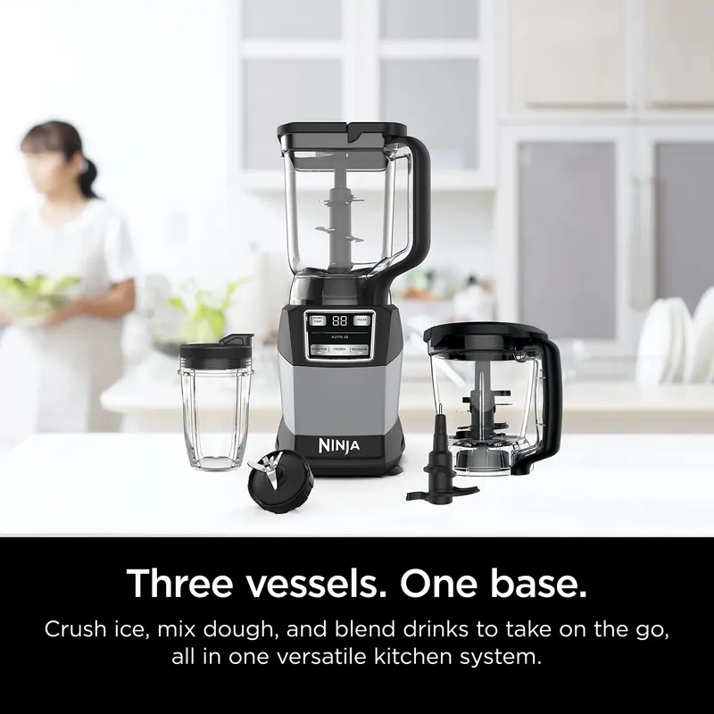 Ninja 1200W Compact Kitchen System – Multi-Function Food Processor, Blender & More