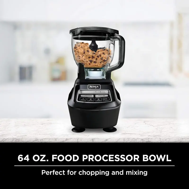 Ninja BL770 All-in-One Kitchen System – High-Power Blender & Processor Bundle in Black